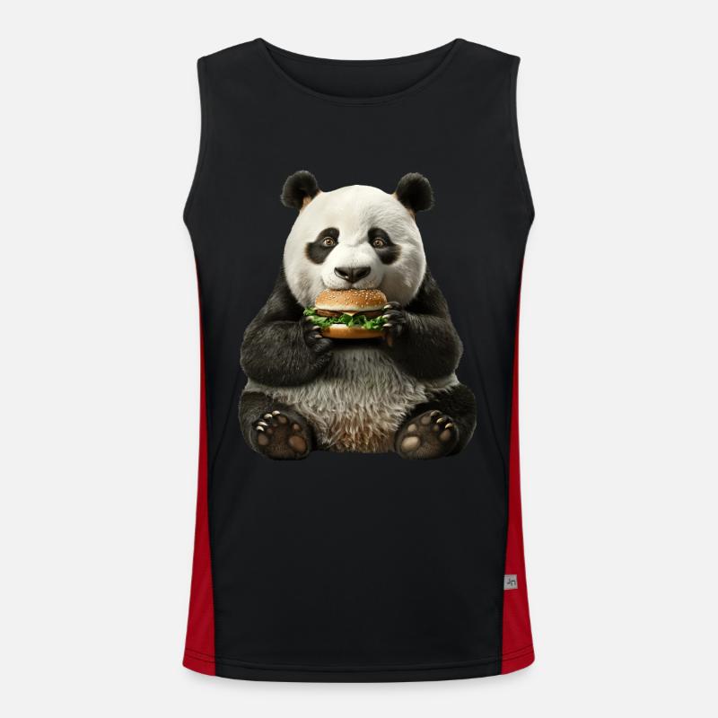 Panda Funktionelles Kontrast-Tank Top für Männer 