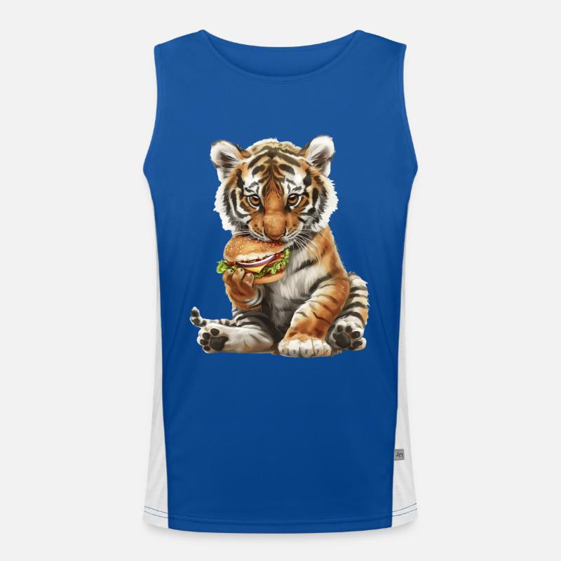 Tiger Funktionelles Kontrast-Tank Top für Männer 