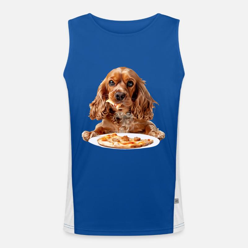 Cocker Spaniel Men's Functional Contrast Tank Top 