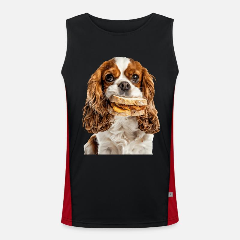 Cavalier King Spaniel Funktionelles Kontrast-Tank Top für Männer 