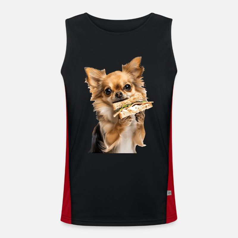 Chihuahua Funktionelles Kontrast-Tank Top für Männer 