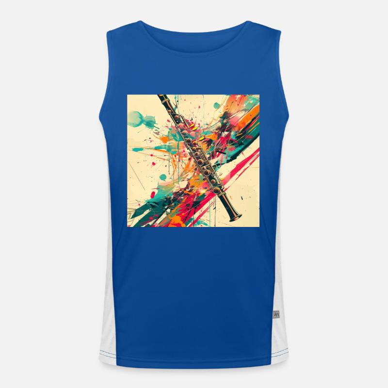 Querflöte Funktionelles Kontrast-Tank Top für Männer 