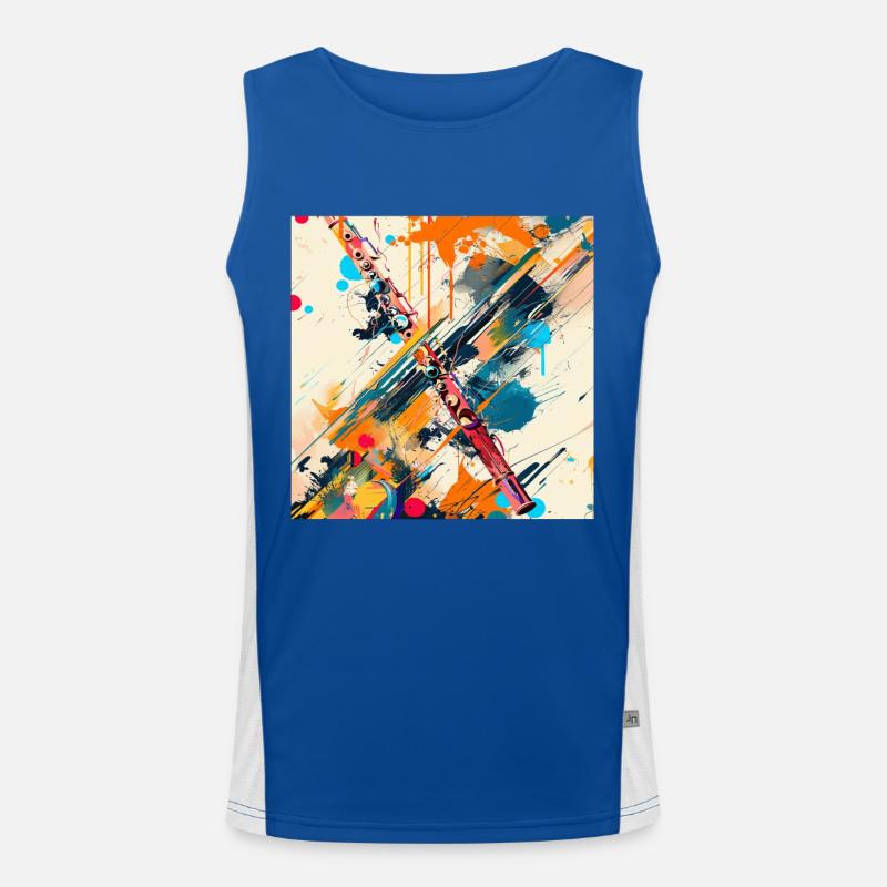 Querflöte Funktionelles Kontrast-Tank Top für Männer 