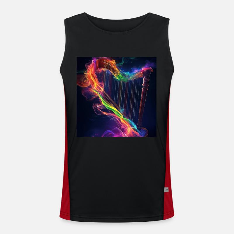 Harfe Funktionelles Kontrast-Tank Top für Männer 