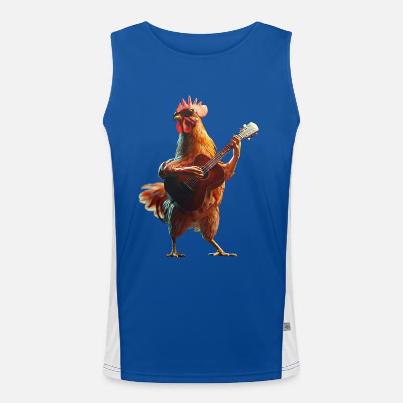 Rooster Ukulele Men's Functional Contrast Tank Top 