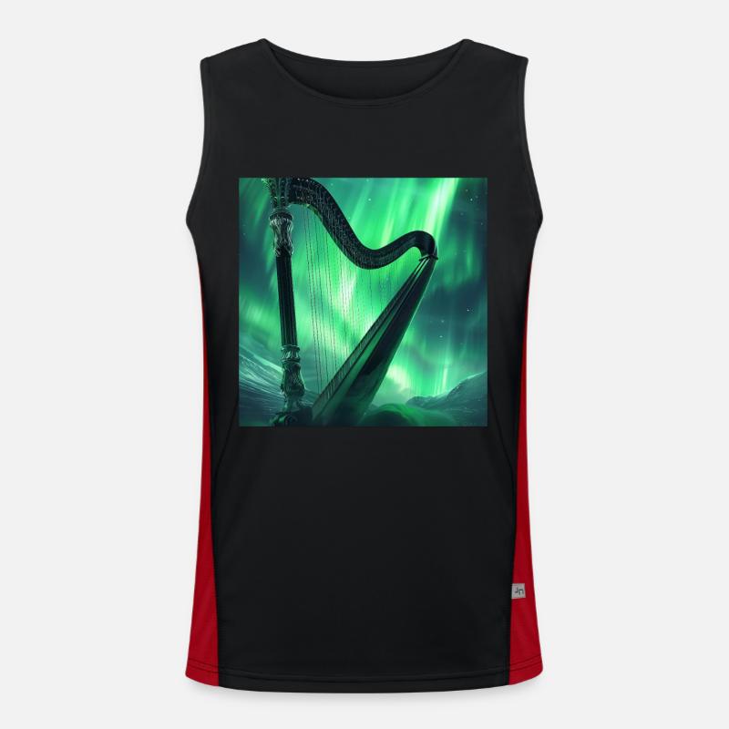 Harfe Funktionelles Kontrast-Tank Top für Männer 