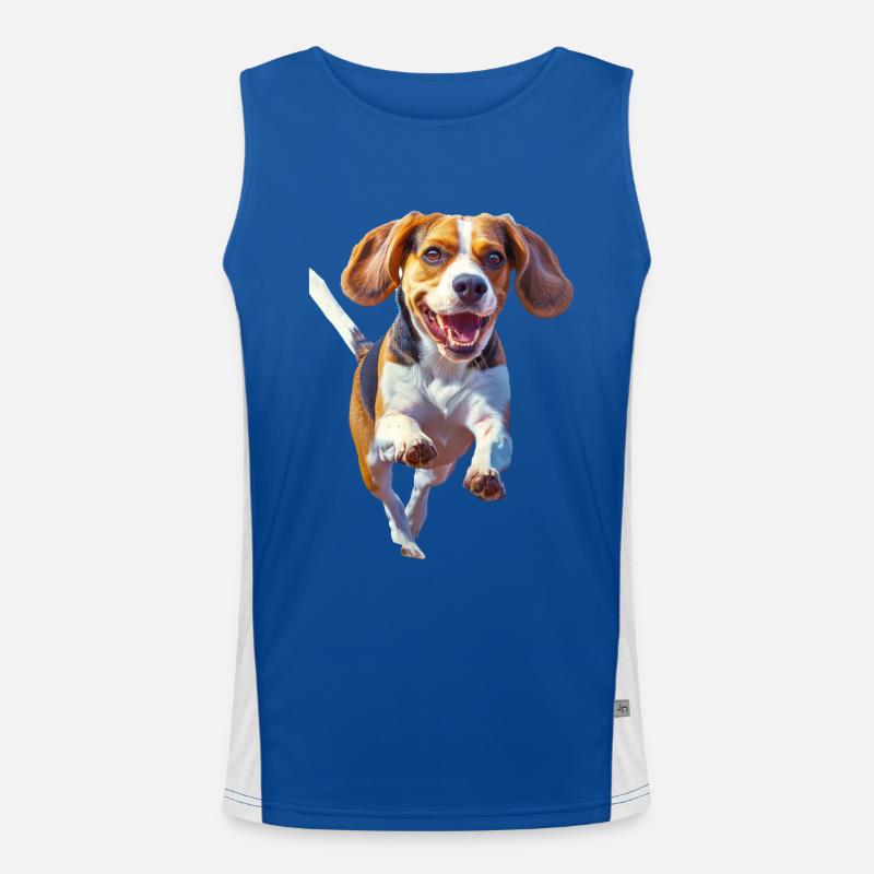 Beagle Funktionelles Kontrast-Tank Top für Männer 