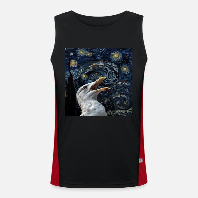 Möwe Funktionelles Kontrast-Tank Top für Männer 
