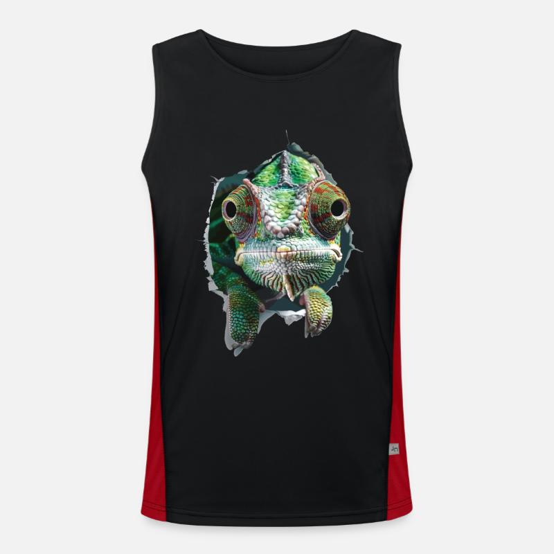Chamäleon Funktionelles Kontrast-Tank Top für Männer 