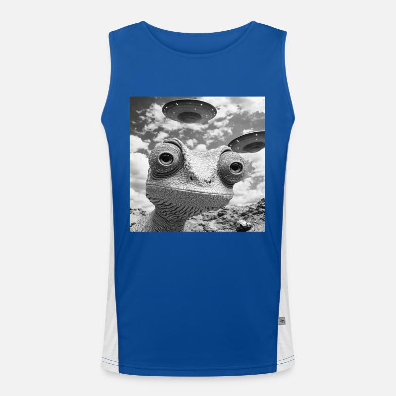Chamäleon Funktionelles Kontrast-Tank Top für Männer 