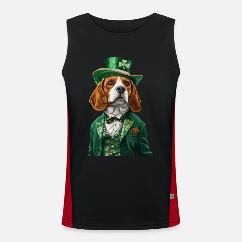 Beagle Funktionelles Kontrast-Tank Top für Männer 