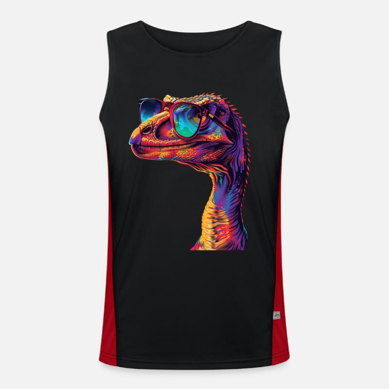 Utahraptor Funktionelles Kontrast-Tank Top für Männer 