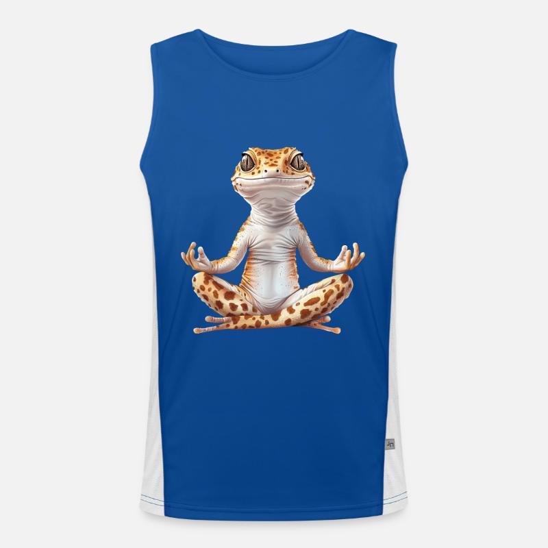 Leopardgecko Funktionelles Kontrast-Tank Top für Männer 