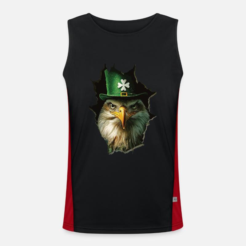 St. Patrick Adler Funktionelles Kontrast-Tank Top für Männer 