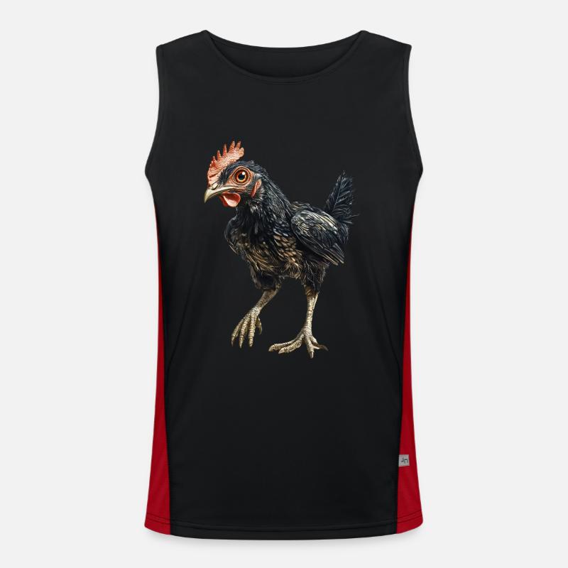 Huhn Funktionelles Kontrast-Tank Top für Männer 