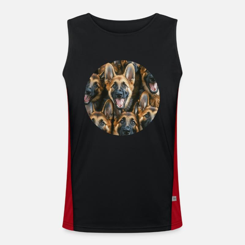 Deutscher Schäferhund Funktionelles Kontrast-Tank Top für Männer 