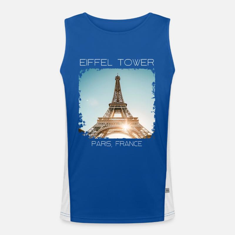 Eiffelturm Funktionelles Kontrast-Tank Top für Männer 
