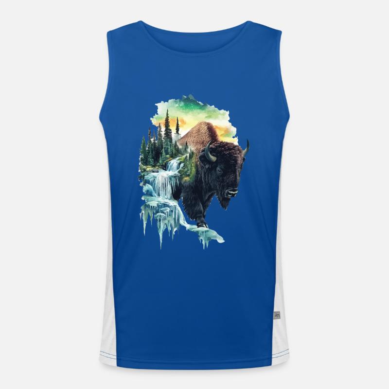 Bison Funktionelles Kontrast-Tank Top für Männer 