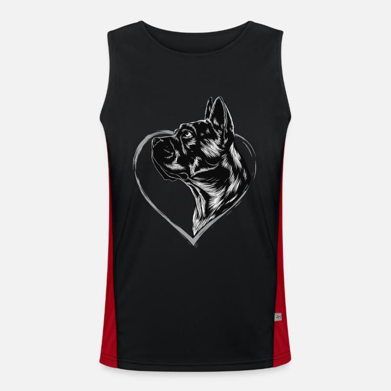 Cane Corso Funktionelles Kontrast-Tank Top für Männer 