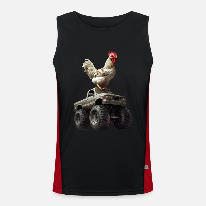Huhn Funktionelles Kontrast-Tank Top für Männer 