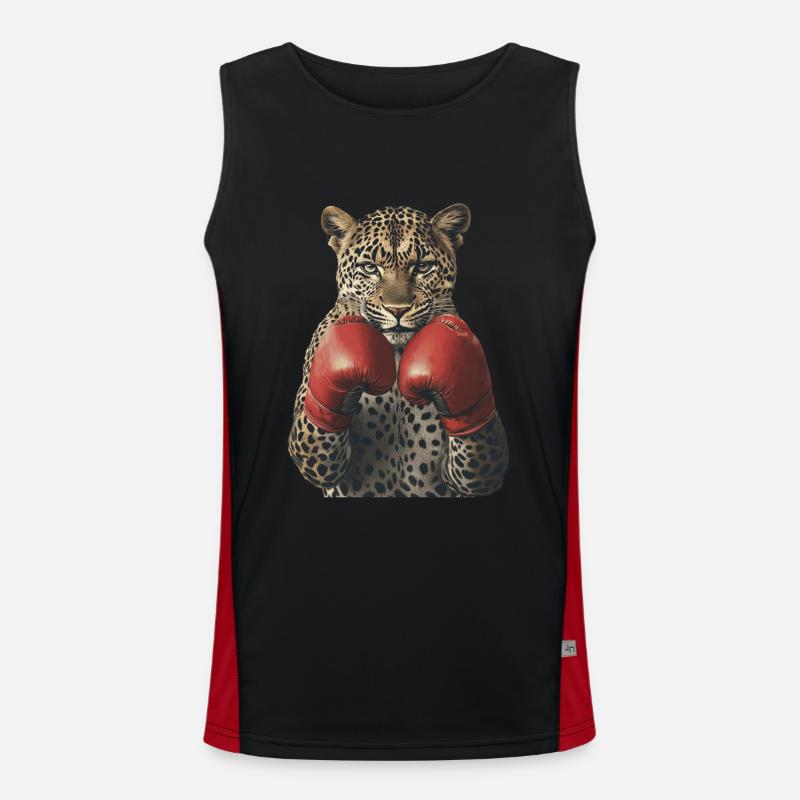 Leopard Funktionelles Kontrast-Tank Top für Männer 