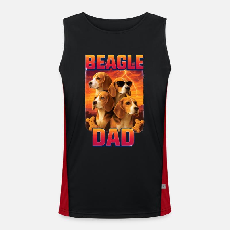 Beagle Funktionelles Kontrast-Tank Top für Männer 