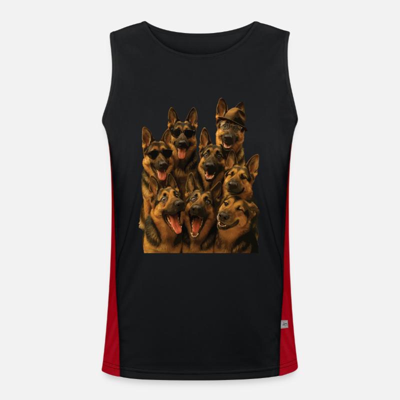 Deutscher Schäferhund Funktionelles Kontrast-Tank Top für Männer 