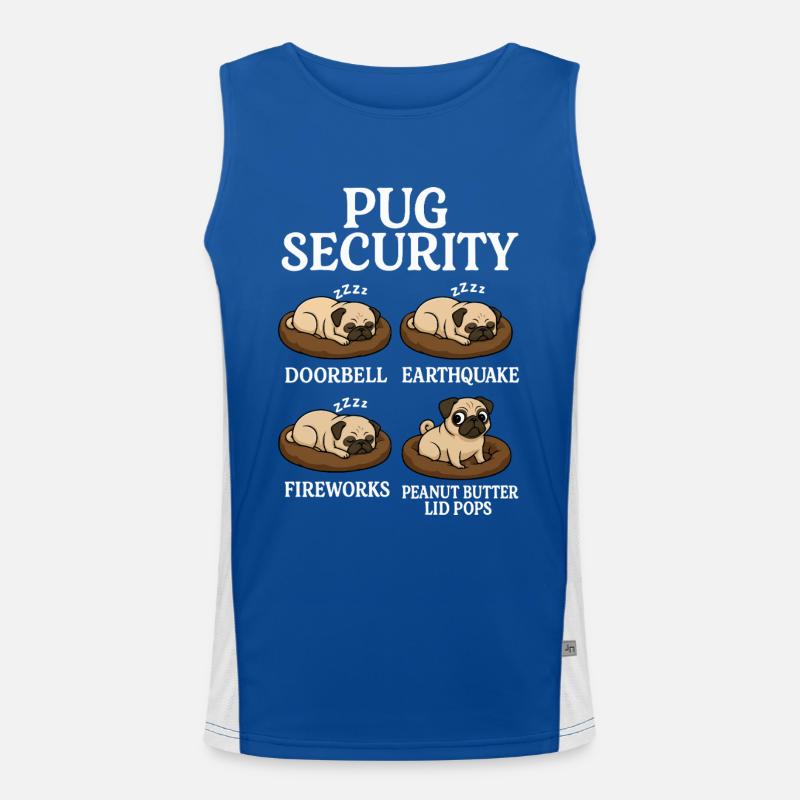 Mops Funktionelles Kontrast-Tank Top für Männer 