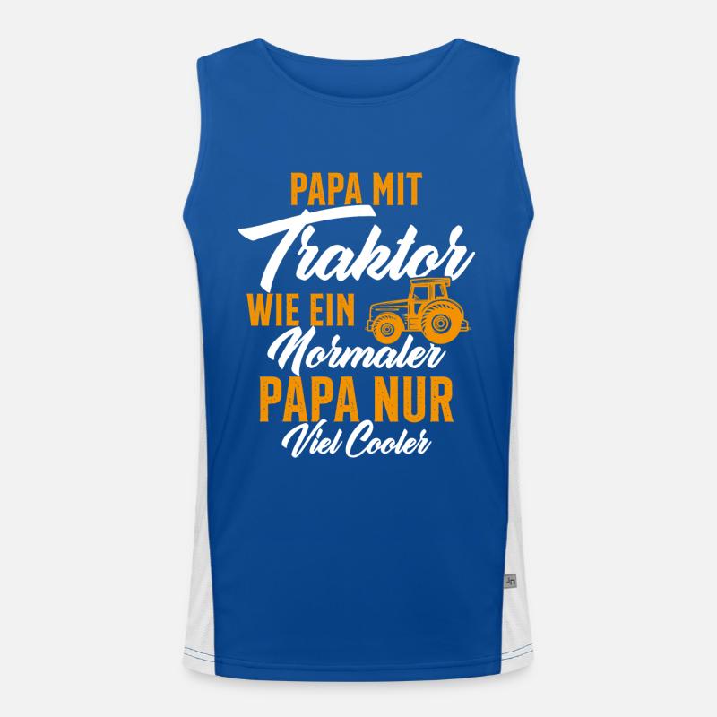 Daddy nit tractor like a normal Men's Functional Contrast Tank Top 