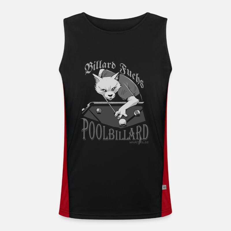 Pool billiards what else, billiard fox with saying Men's Functional Contrast Tank Top 