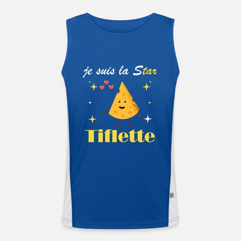 Ich bin der Tiflette-Star Funktionelles Kontrast-Tank Top für Männer 