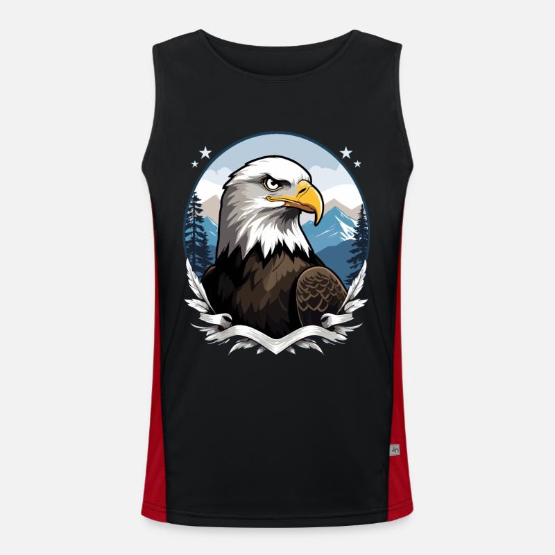 Bald eagle Men's Functional Contrast Tank Top 