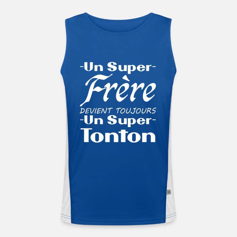 Aus einem Superbruder wird immer ein Großonkel Funktionelles Kontrast-Tank Top für Männer 