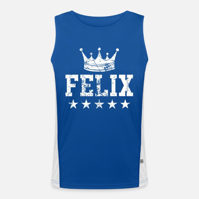 Felix mit Krone Funktionelles Kontrast-Tank Top für Männer 