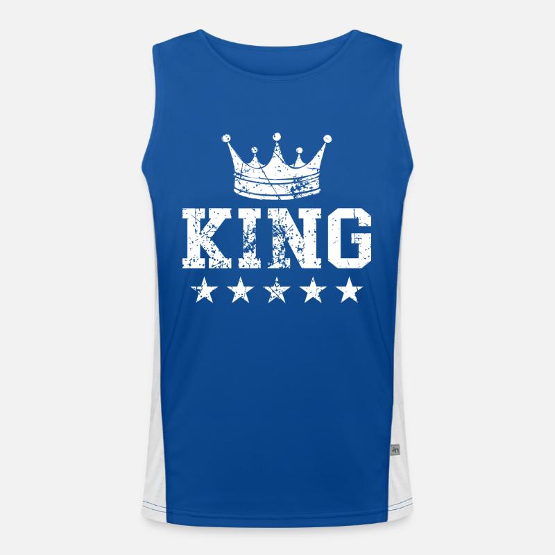 King Krone Funktionelles Kontrast-Tank Top für Männer 
