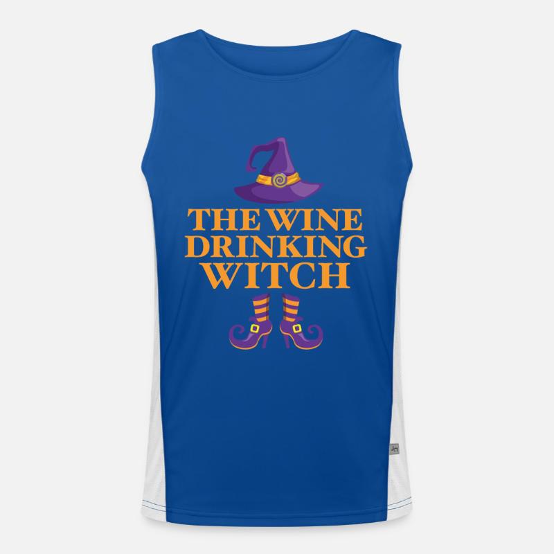 The Wine Drinking Witch Men's Functional Contrast Tank Top 