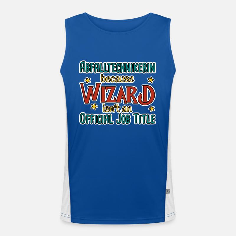 Waste Technician Wizard Men's Functional Contrast Tank Top 