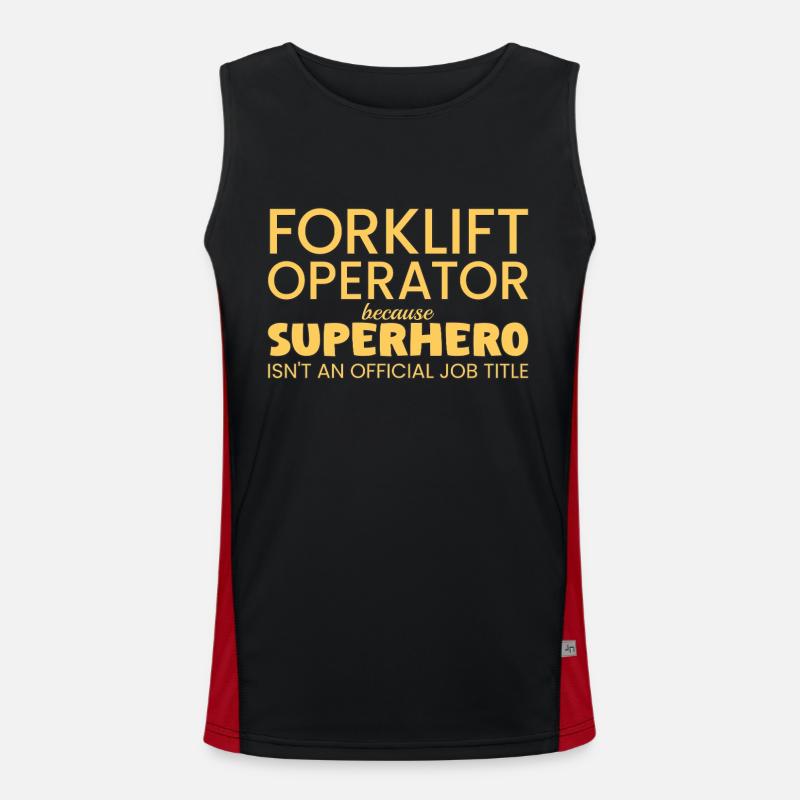 Forklift Operator Superhero Driver Funktionelles Kontrast-Tank Top für Männer 