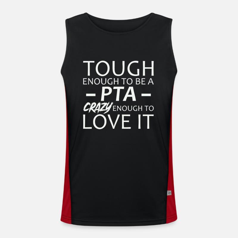 PTA Crazy Pharmacy - Men's Functional Contrast Tank Top  - black/red