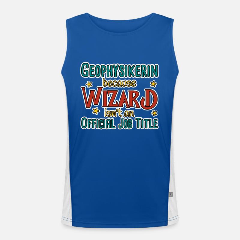 Geophysicist Wizard Geophysics Men's Functional Contrast Tank Top 