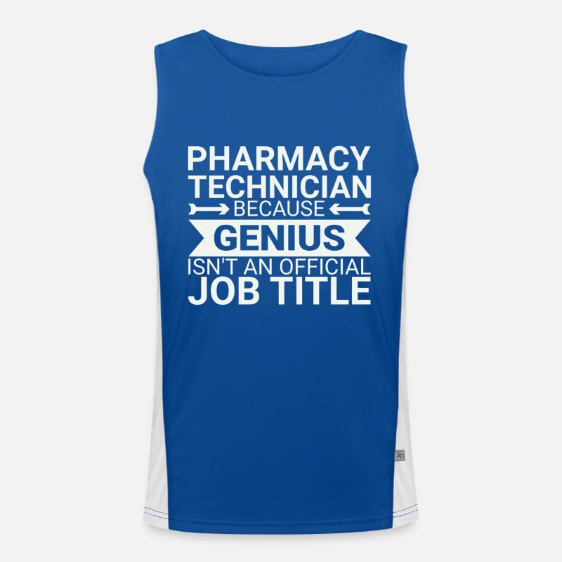 Pharmacy technician Genius Funktionelles Kontrast-Tank Top für Männer 