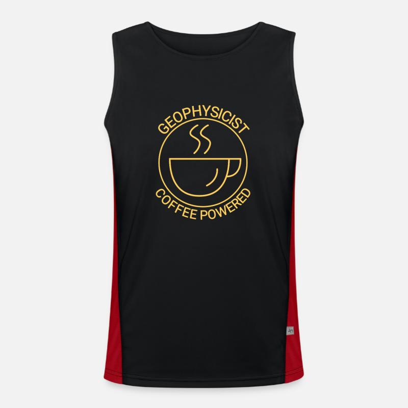 Geophysicist Coffee Powered Geophysics Men's Functional Contrast Tank Top 