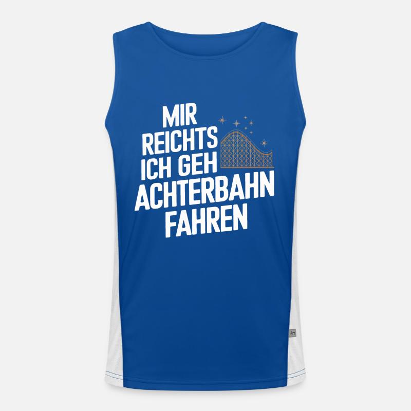 Achterbahn Freizeitpark Roller Coaster Funktionelles Kontrast-Tank Top für Männer 