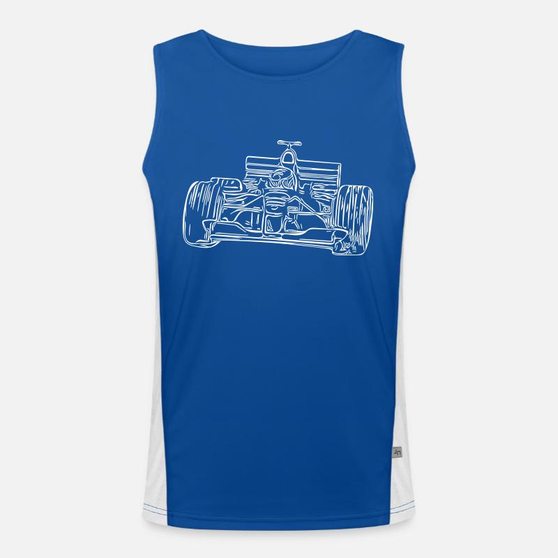 race car Men's Functional Contrast Tank Top 