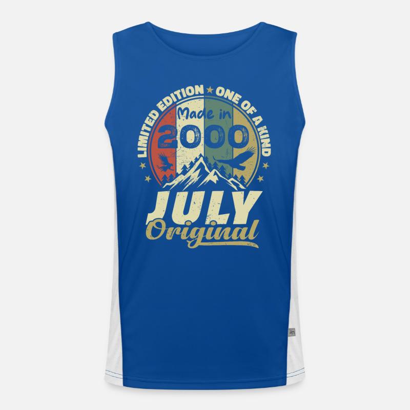 Juli 2000 Geburtstagsgeschenk 2000 Juli 2000 Funktionelles Kontrast-Tank Top für Männer 