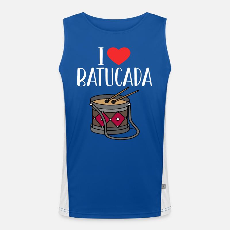 Batucada-Trommel-Humor Funktionelles Kontrast-Tank Top für Männer 