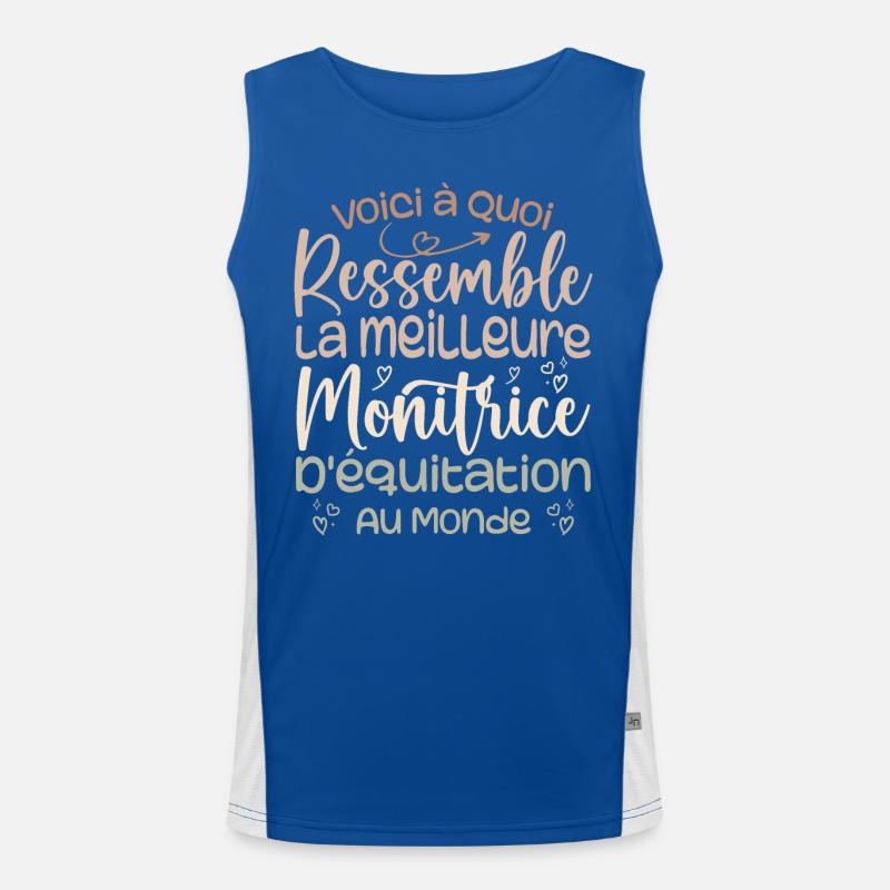 The best riding instructor in the world Men's Functional Contrast Tank Top 