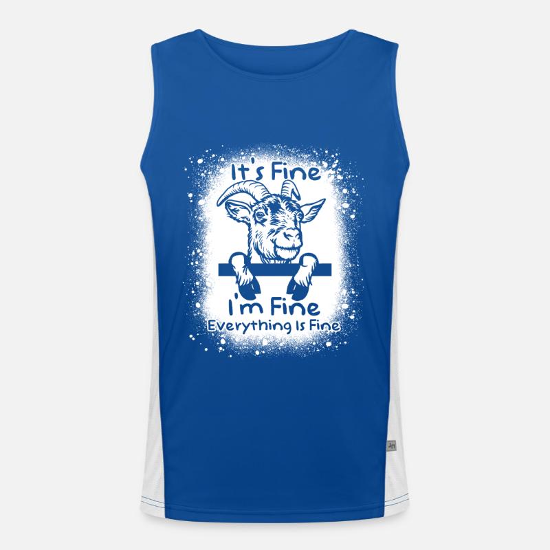 Goat - It's fine I'm fine Everything is fine Men's Functional Contrast Tank Top 