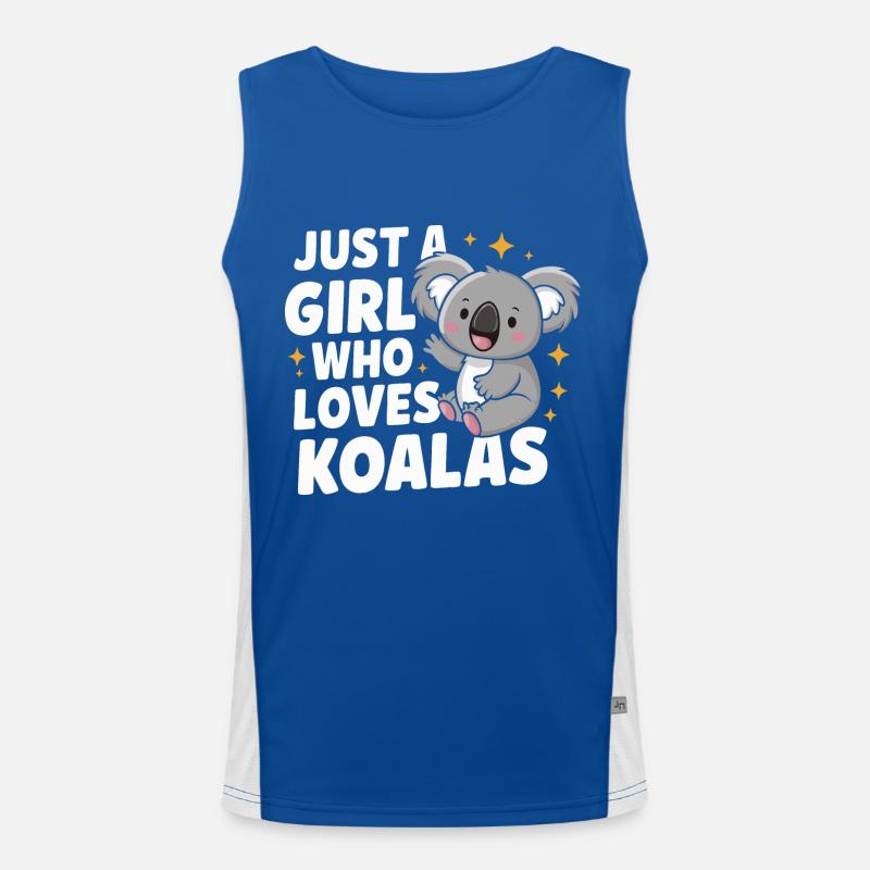 Koala Koalas Koalabär Tier Funktionelles Kontrast-Tank Top für Männer 