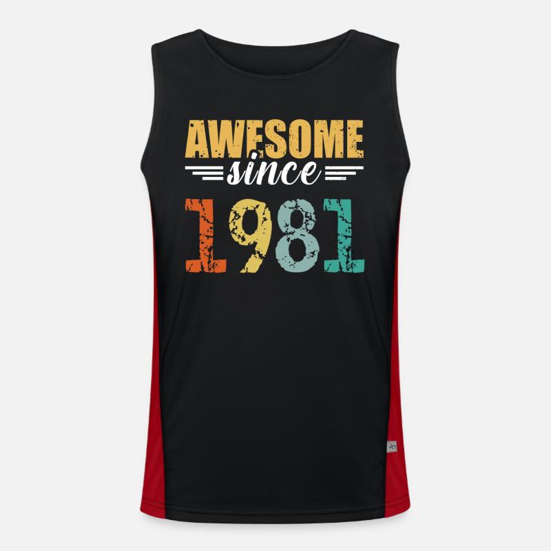 Seit 1981 unschlagbar: Du bist einfach fantastisch Funktionelles Kontrast-Tank Top für Männer 